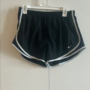 Nike Black and White Athletic Shorts Tempo Style
